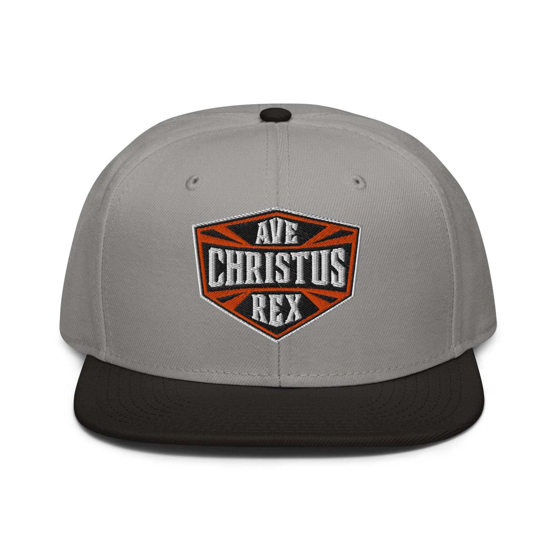 Ave Christus Rex "Hail Christ the King" Flat Embroidered Shield Snapback - Inken Image