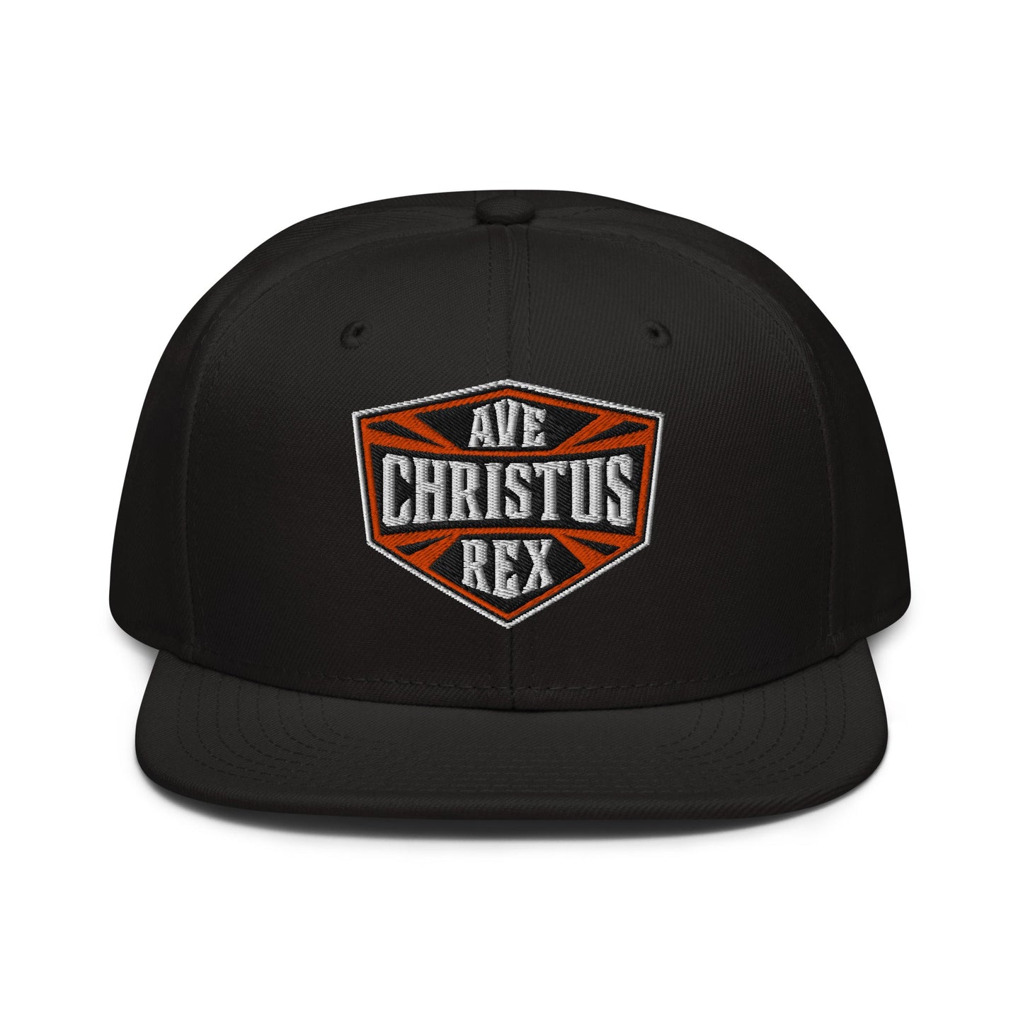 Ave Christus Rex "Hail Christ the King" Flat Embroidered Shield Snapback - Inken Image