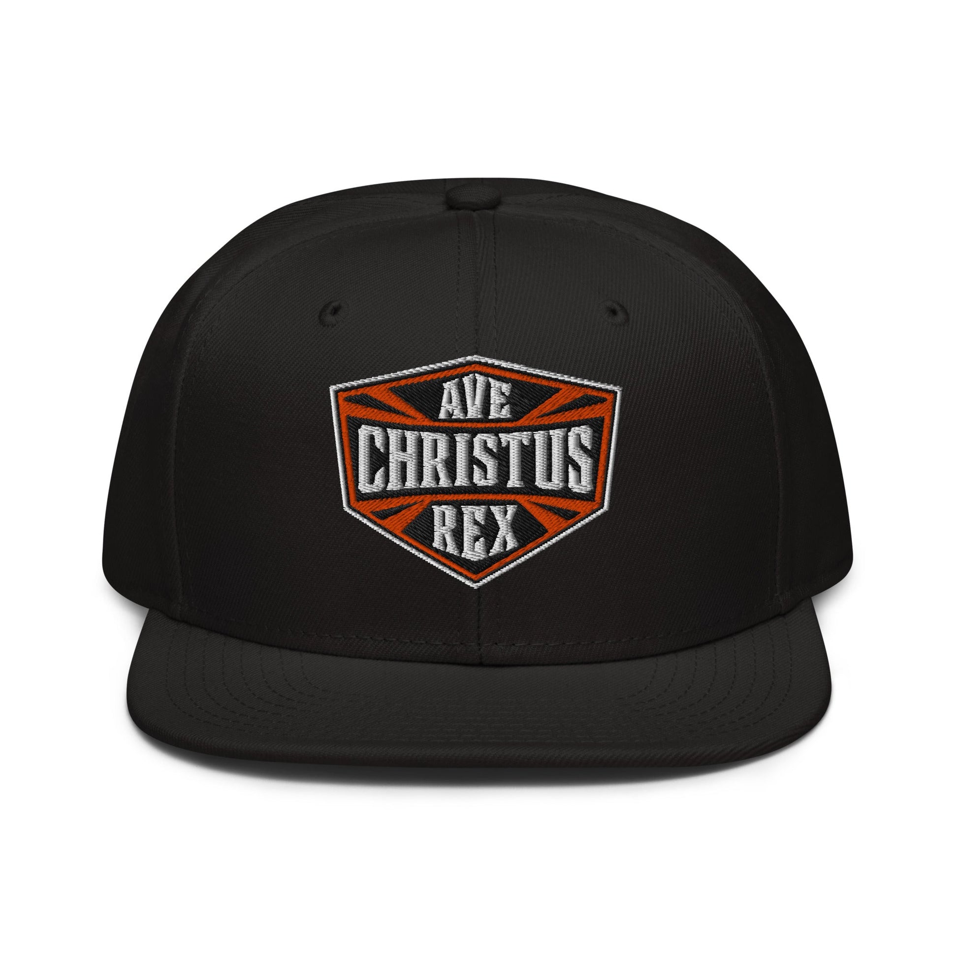 Ave Christus Rex "Hail Christ the King" Flat Embroidered Shield Snapback - Inken Image