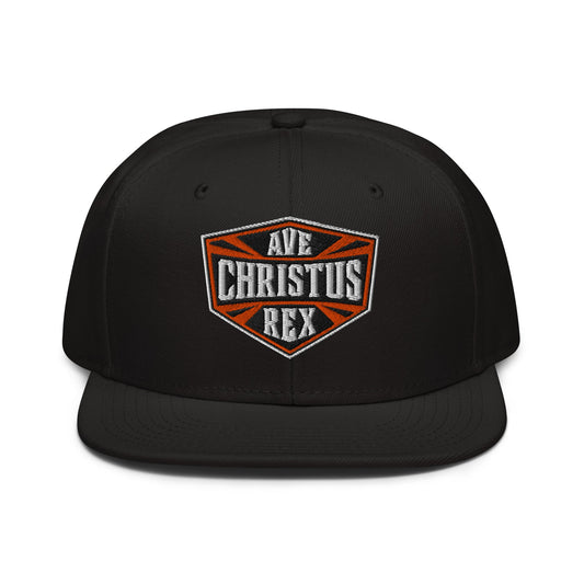Ave Christus Rex "Hail Christ the King" Flat Embroidered Shield Snapback - Inken Image