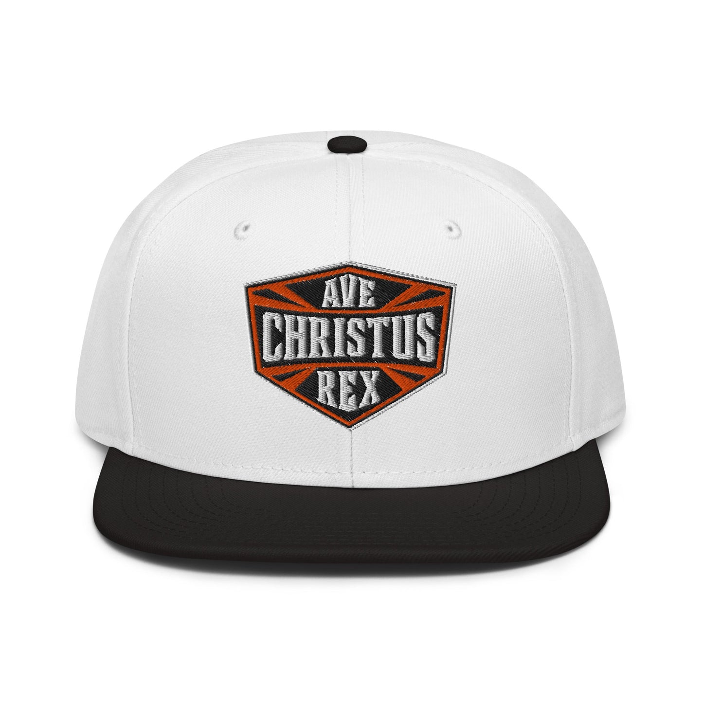 Ave Christus Rex "Hail Christ the King" Flat Embroidered Shield Snapback - Inken Image