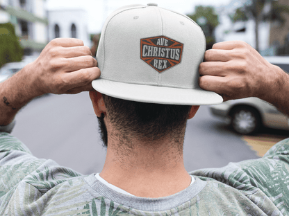 Ave Christus Rex "Hail Christ the King" Flat Embroidered Shield Snapback - Inken Image