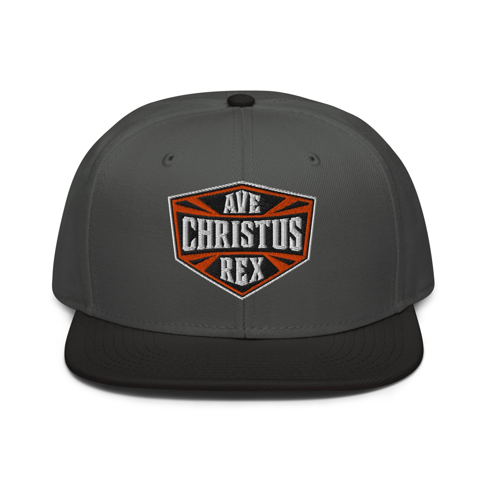 Ave Christus Rex "Hail Christ the King" Flat Embroidered Shield Snapback - Inken Image