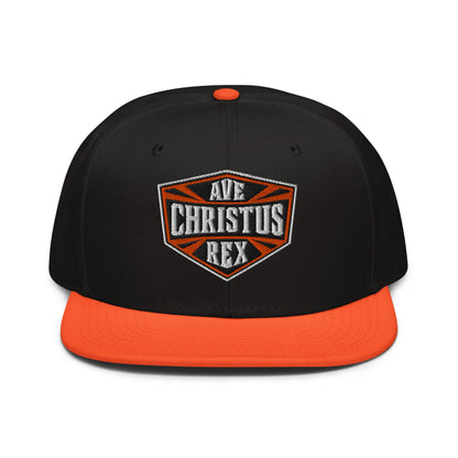 Ave Christus Rex "Hail Christ the King" Flat Embroidered Shield Snapback - Inken Image