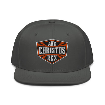 Ave Christus Rex "Hail Christ the King" Flat Embroidered Shield Snapback - Inken Image
