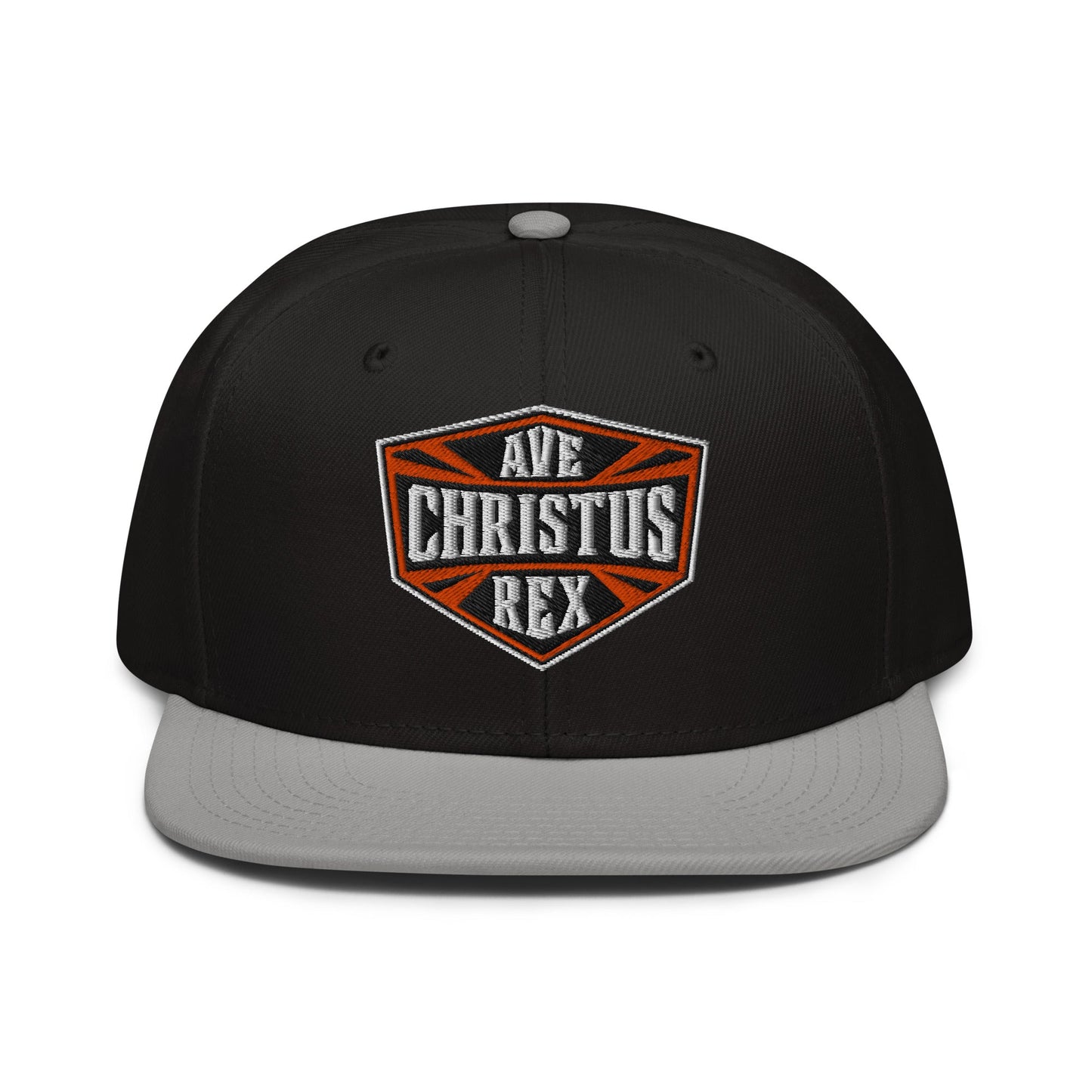 Ave Christus Rex "Hail Christ the King" Flat Embroidered Shield Snapback - Inken Image