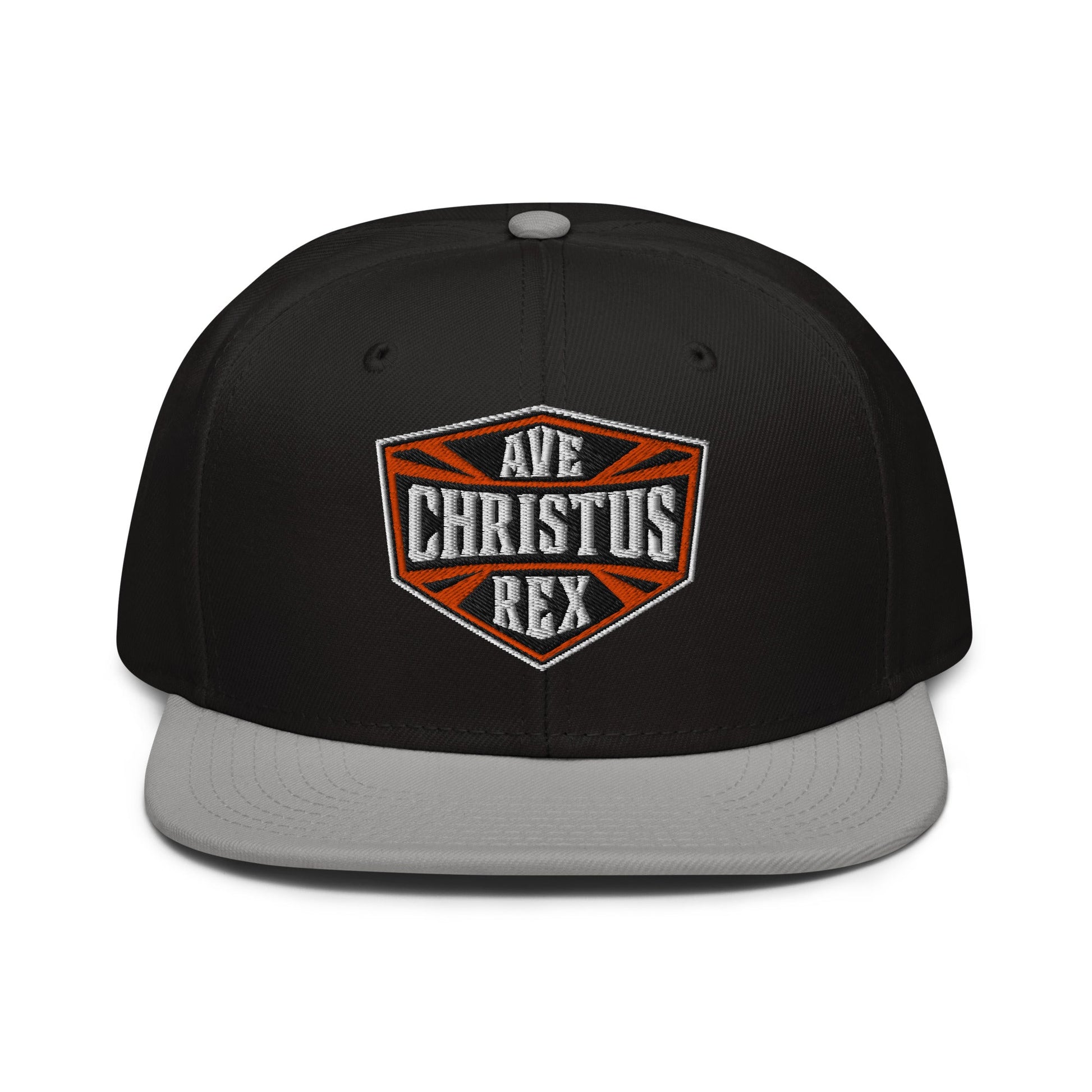 Ave Christus Rex "Hail Christ the King" Flat Embroidered Shield Snapback - Inken Image