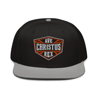 Ave Christus Rex "Hail Christ the King" Flat Embroidered Shield Snapback - Inken Image
