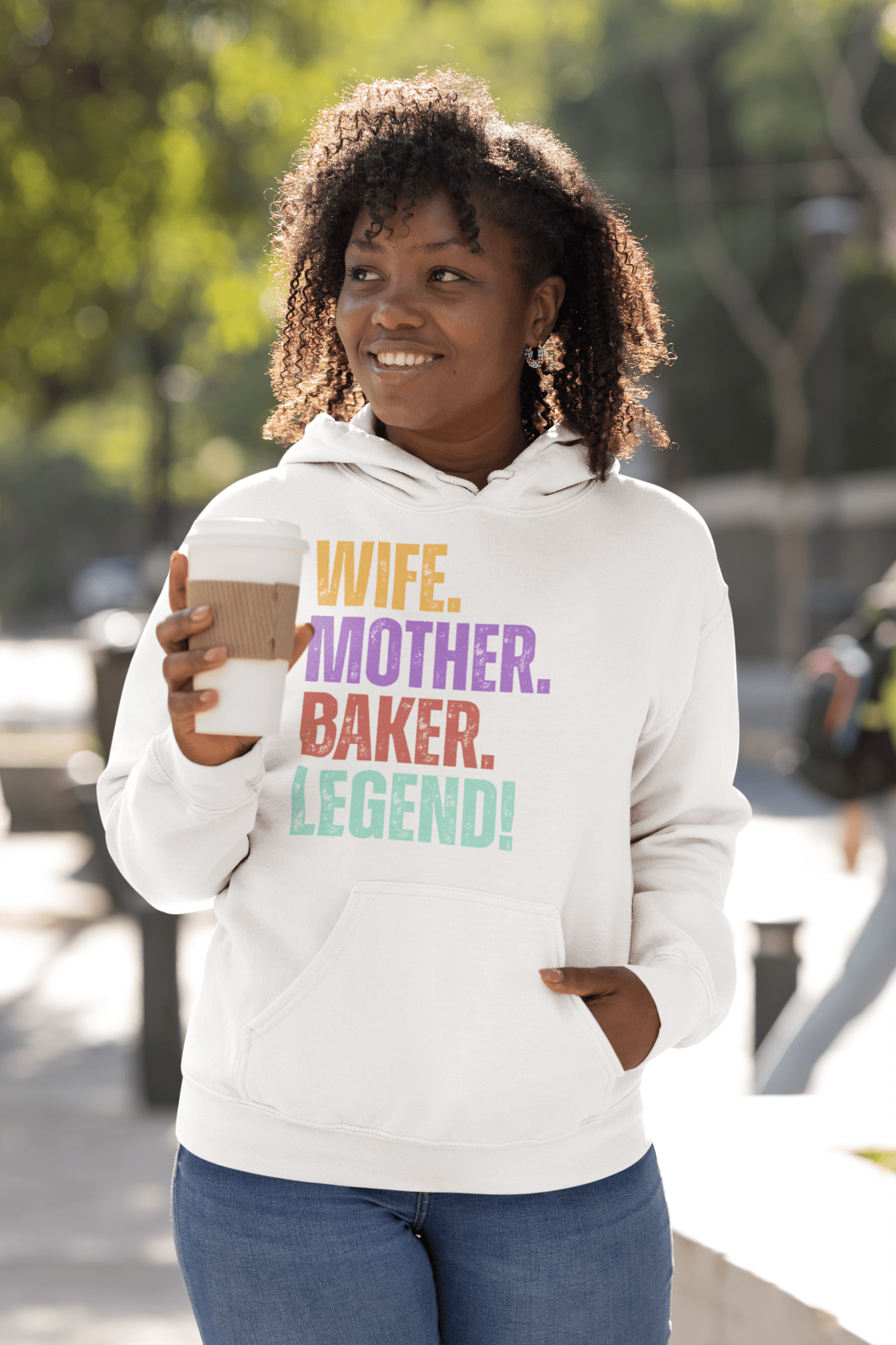 Baker Legend Wife Hoodie Fun Mom Baking Sweatshirt - Inken Image