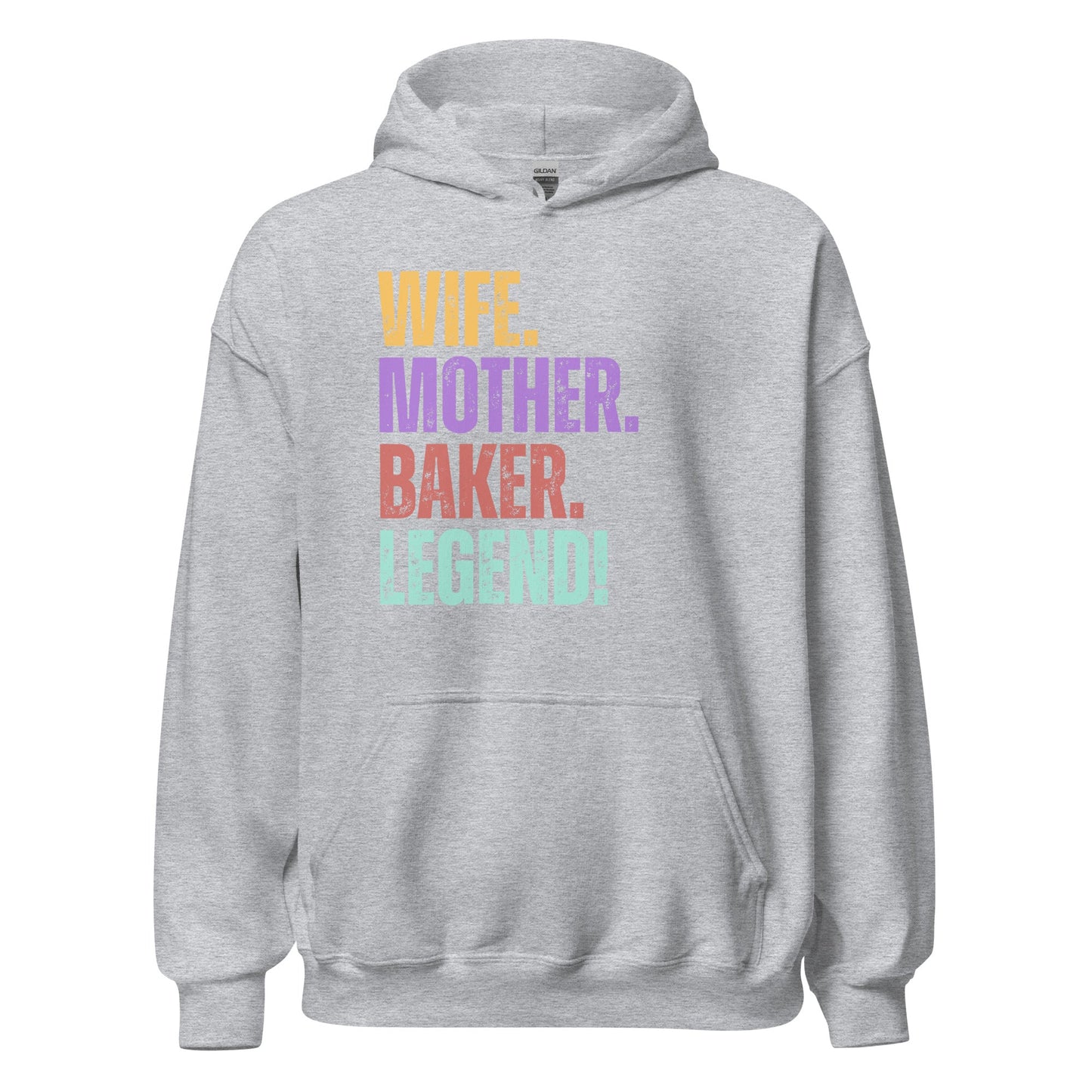 Baker Legend Wife Hoodie Fun Mom Baking Sweatshirt - Inken Image