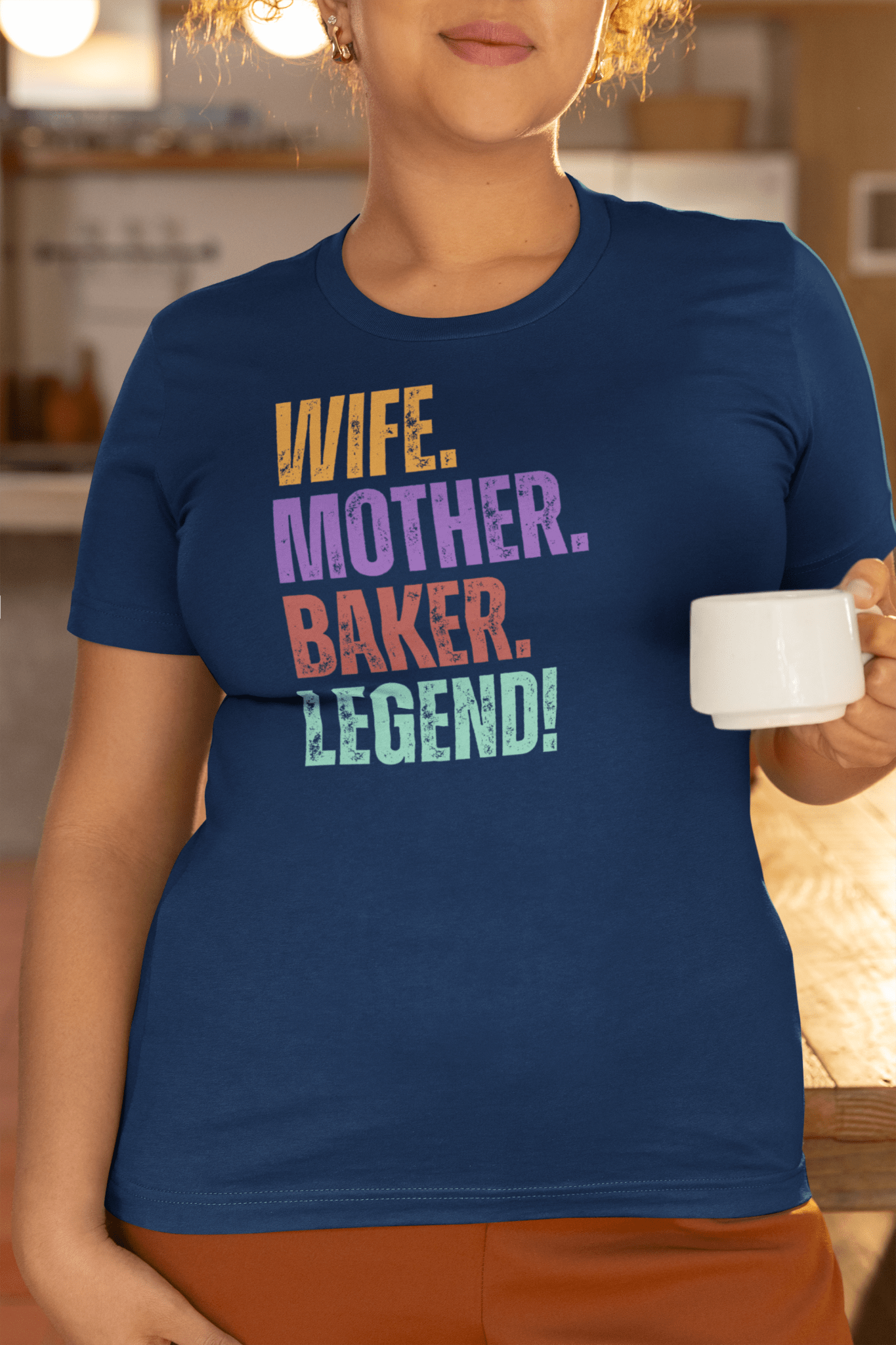 Baker Legend Wife Shirt Fun Mom Baking Tee - Inken Image