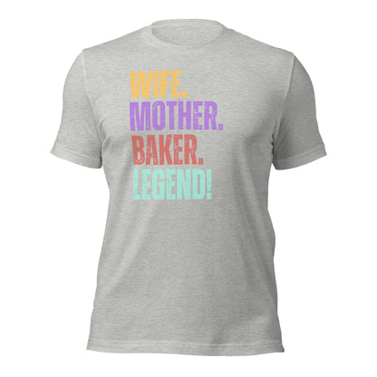 Baker Legend Wife Shirt Fun Mom Baking Tee - Inken Image