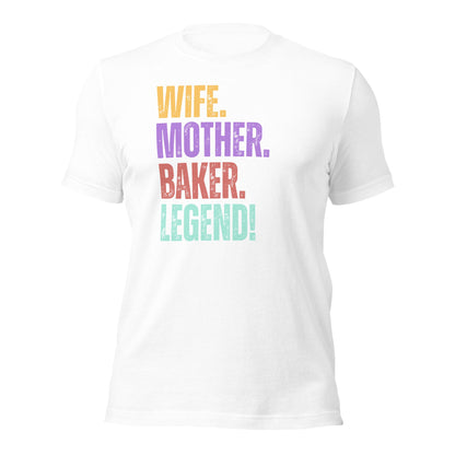 Baker Legend Wife Shirt Fun Mom Baking Tee - Inken Image
