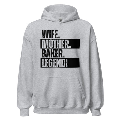 Baker Mom Hoodie Legend Baking Wife Hoodie Sweatshirt - Inken Image