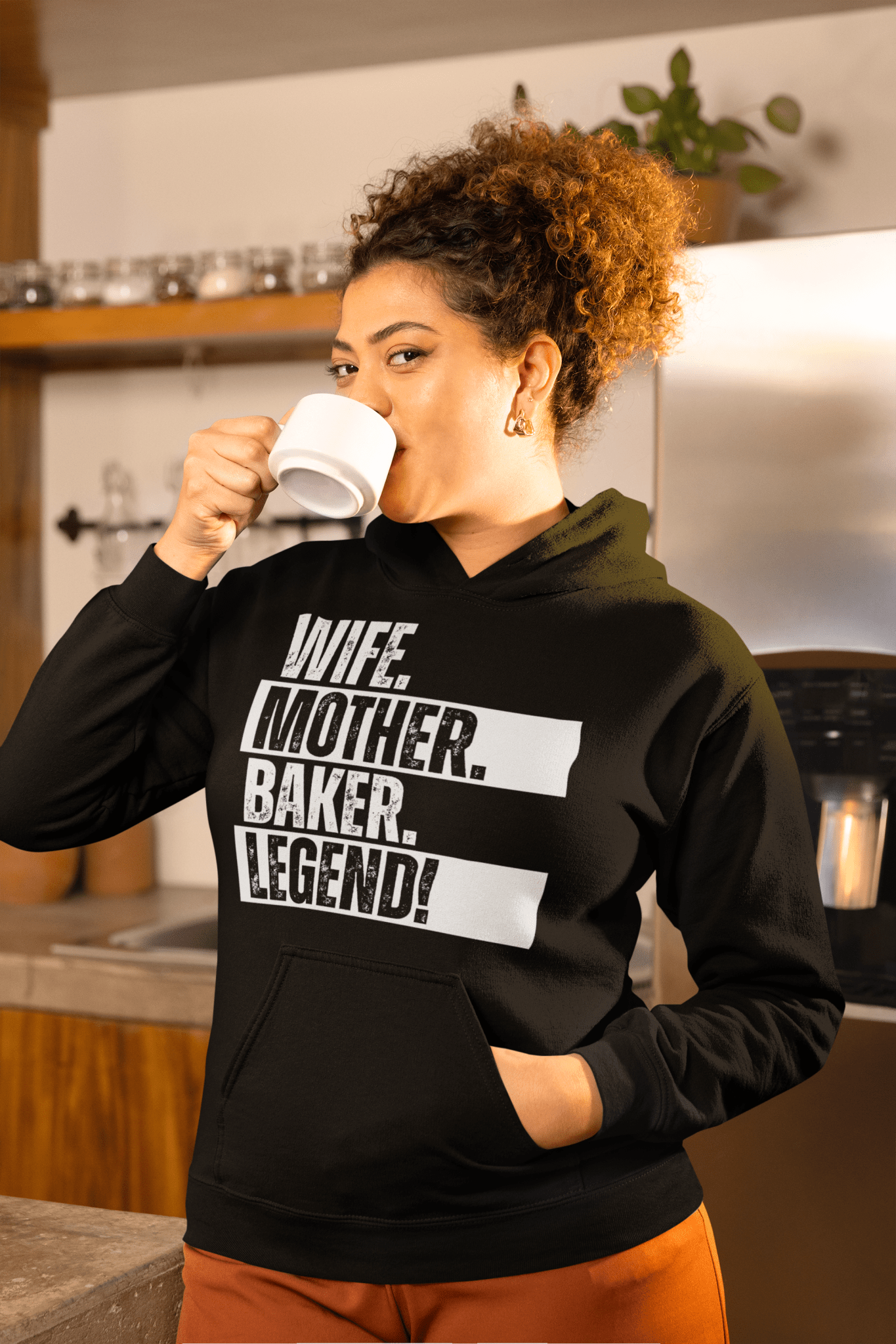 Baker Mom Hoodie Legend Baking Wife Hoodie Sweatshirt - Inken Image