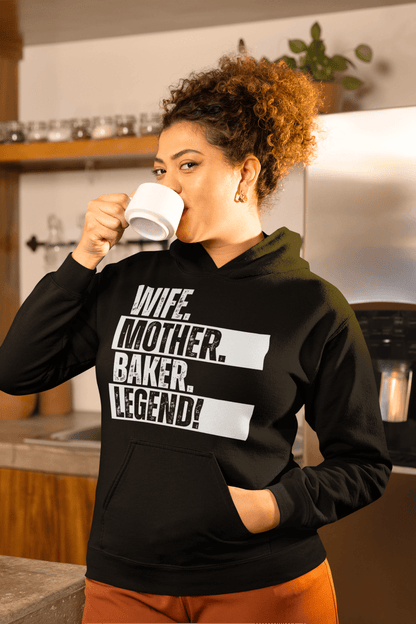 Baker Mom Hoodie Legend Baking Wife Hoodie Sweatshirt - Inken Image