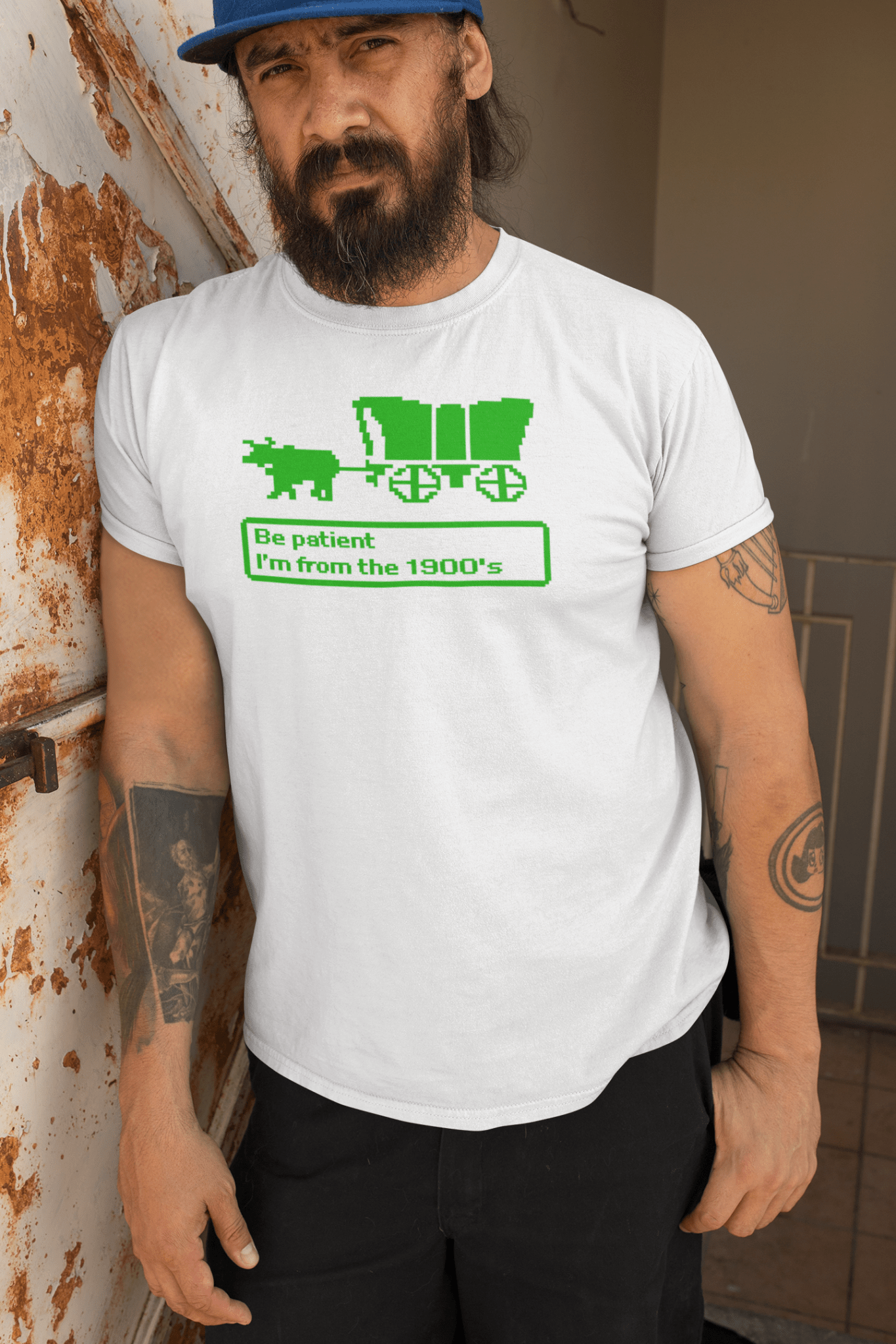 Be Patient I’m From the 1900’s Retro Oregon Trail Gamer T-Shirt - Inken Image