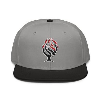 Burning Bush Flat Embroidered Snapback - Inken Image