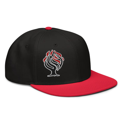 Burning Bush Flat Embroidered Snapback - Inken Image