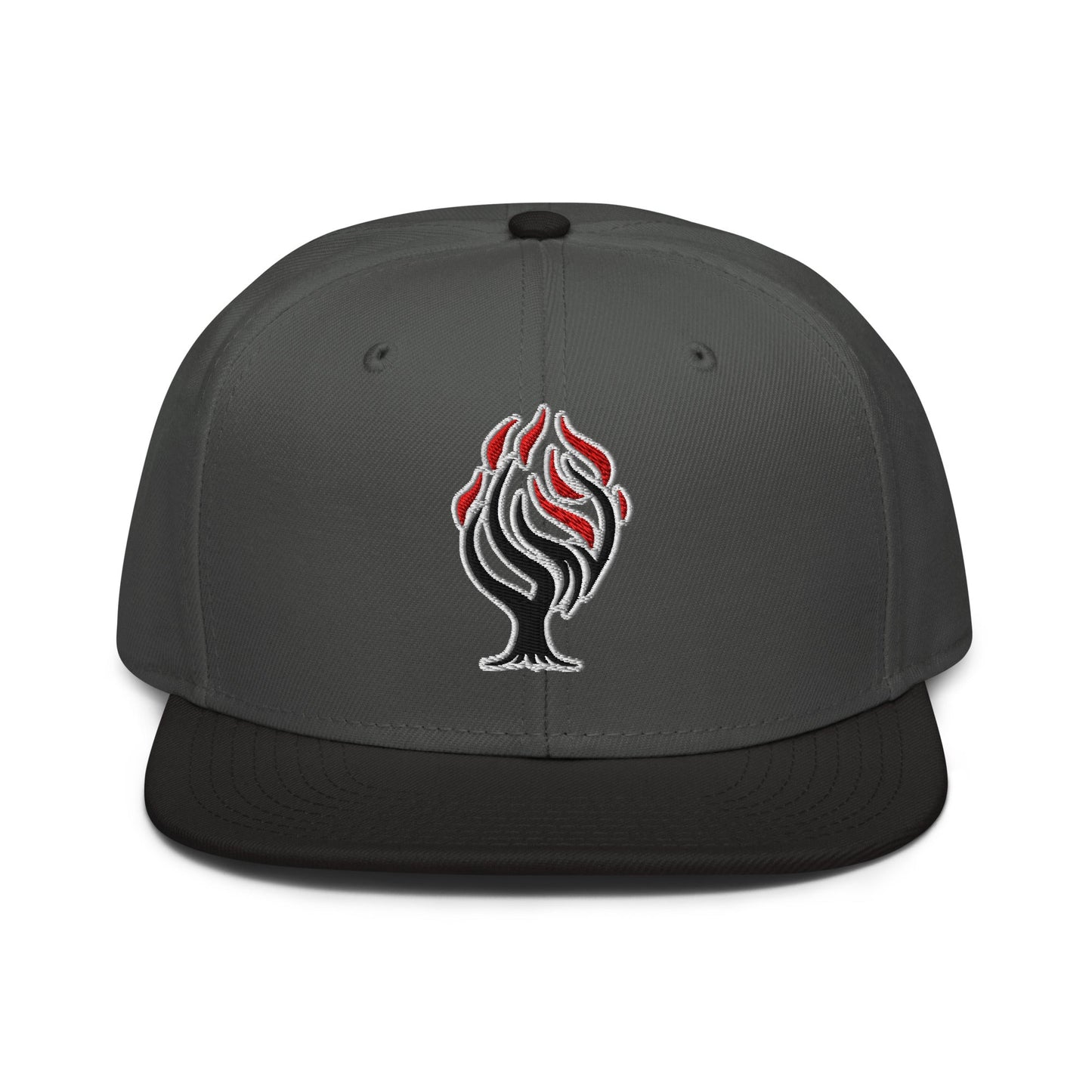Burning Bush Flat Embroidered Snapback - Inken Image