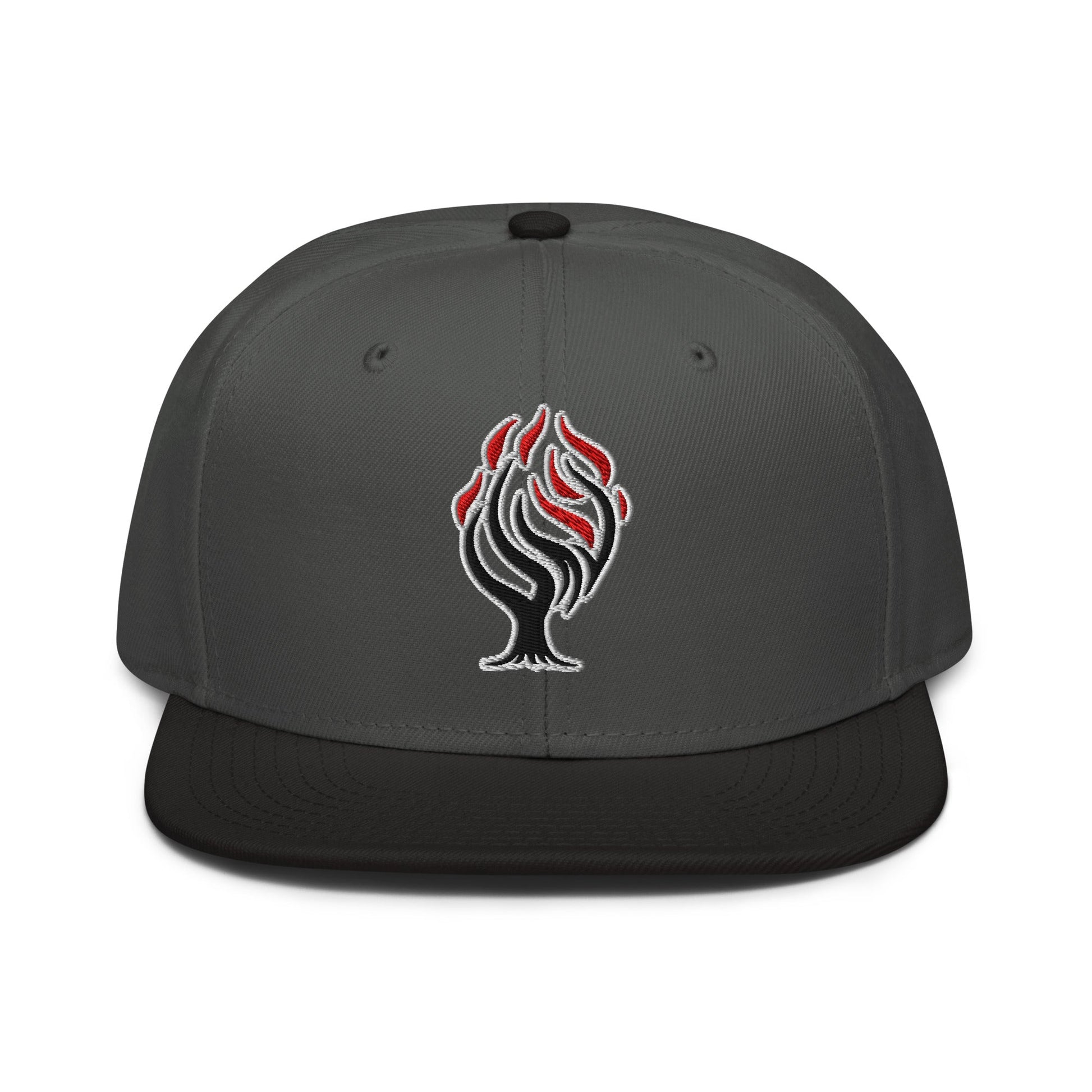 Burning Bush Flat Embroidered Snapback - Inken Image