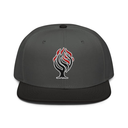 Burning Bush Flat Embroidered Snapback - Inken Image