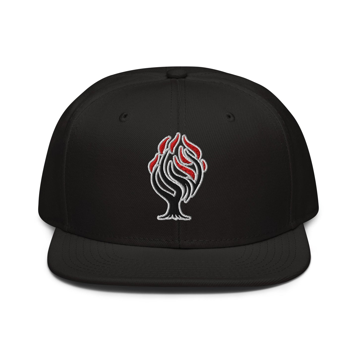 Burning Bush Flat Embroidered Snapback - Inken Image
