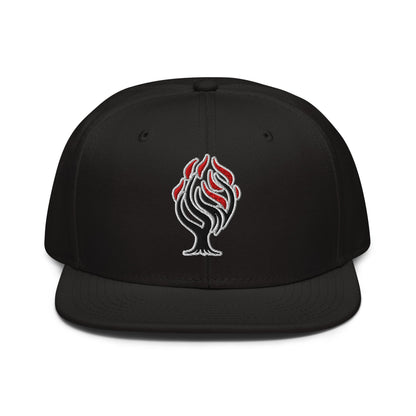Burning Bush Flat Embroidered Snapback - Inken Image
