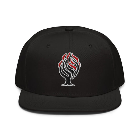 Burning Bush Flat Embroidered Snapback - Inken Image