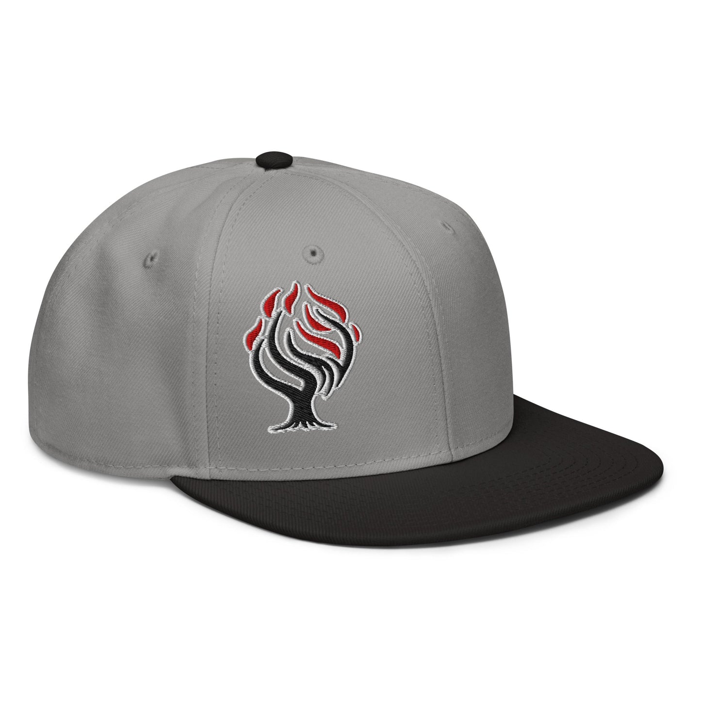 Burning Bush Flat Embroidered Snapback - Inken Image