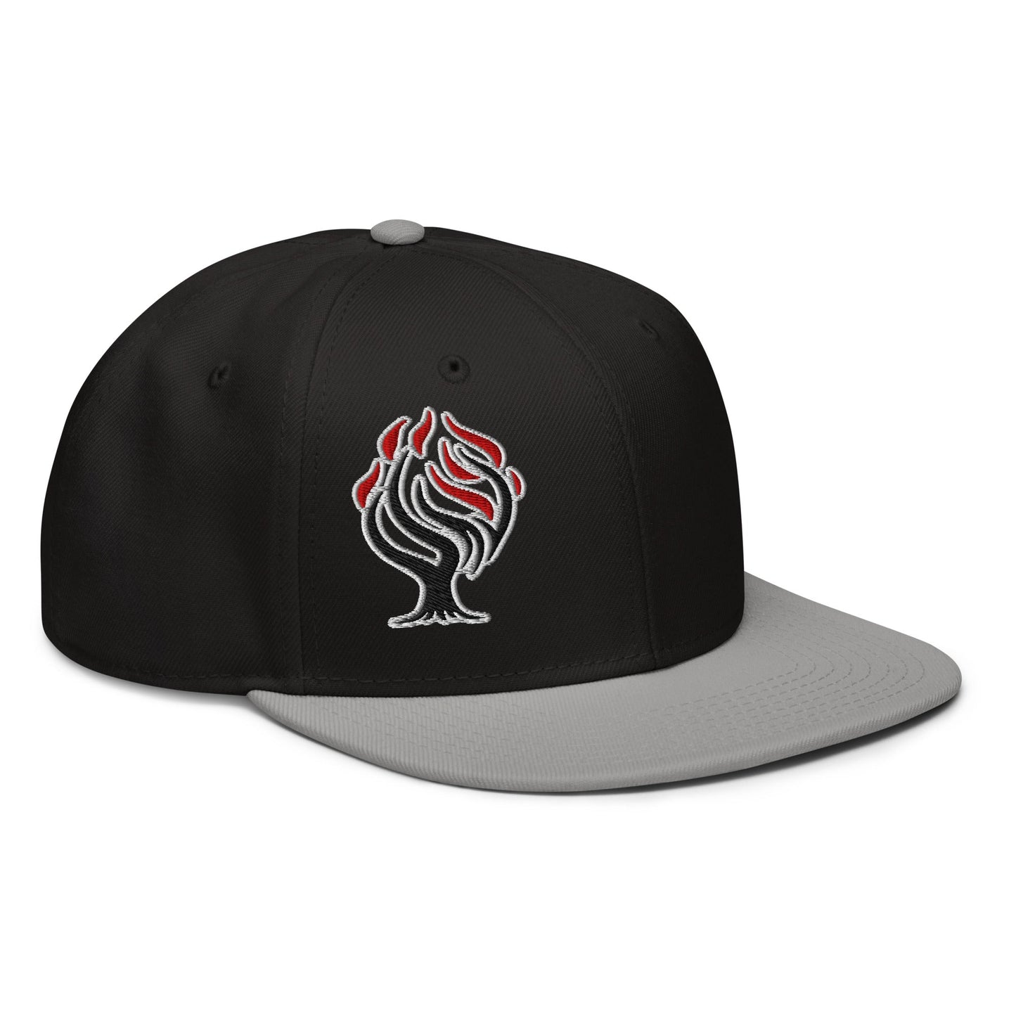 Burning Bush Flat Embroidered Snapback - Inken Image