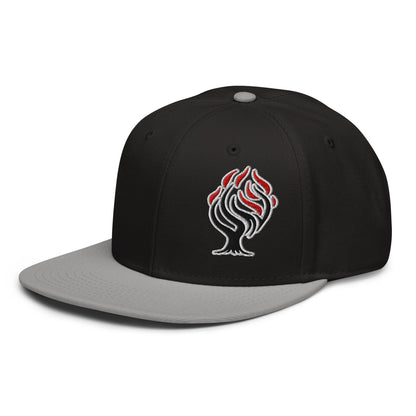 Burning Bush Flat Embroidered Snapback - Inken Image