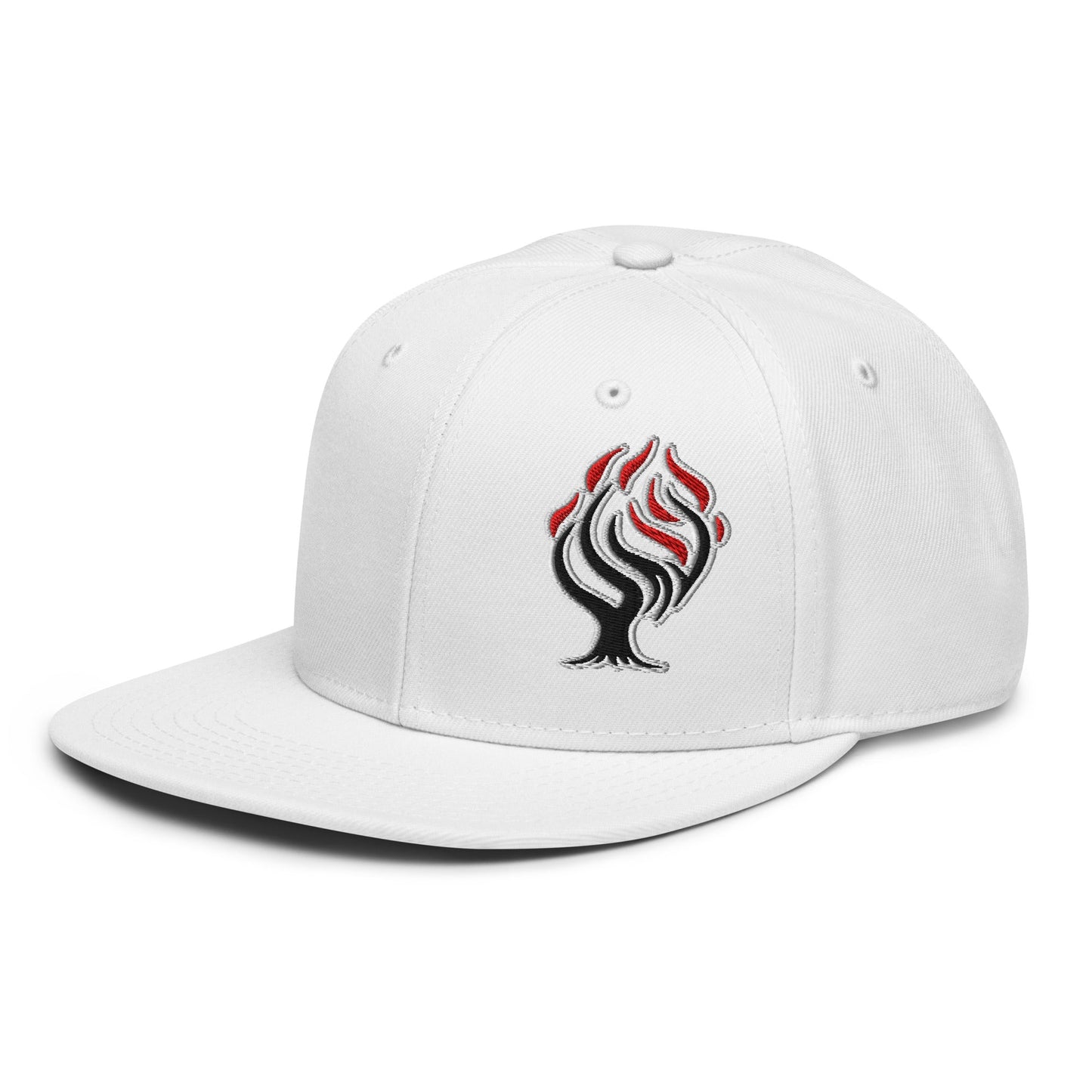 Burning Bush Flat Embroidered Snapback - Inken Image