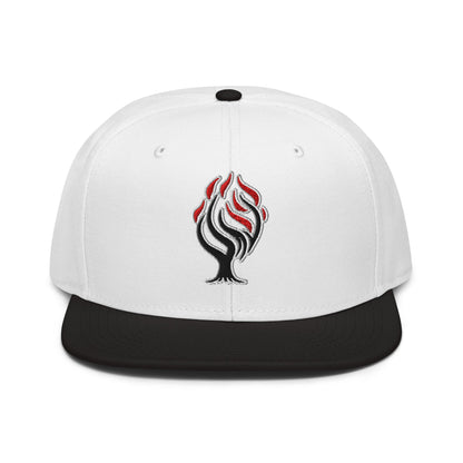 Burning Bush Flat Embroidered Snapback - Inken Image