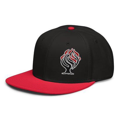 Burning Bush Flat Embroidered Snapback - Inken Image