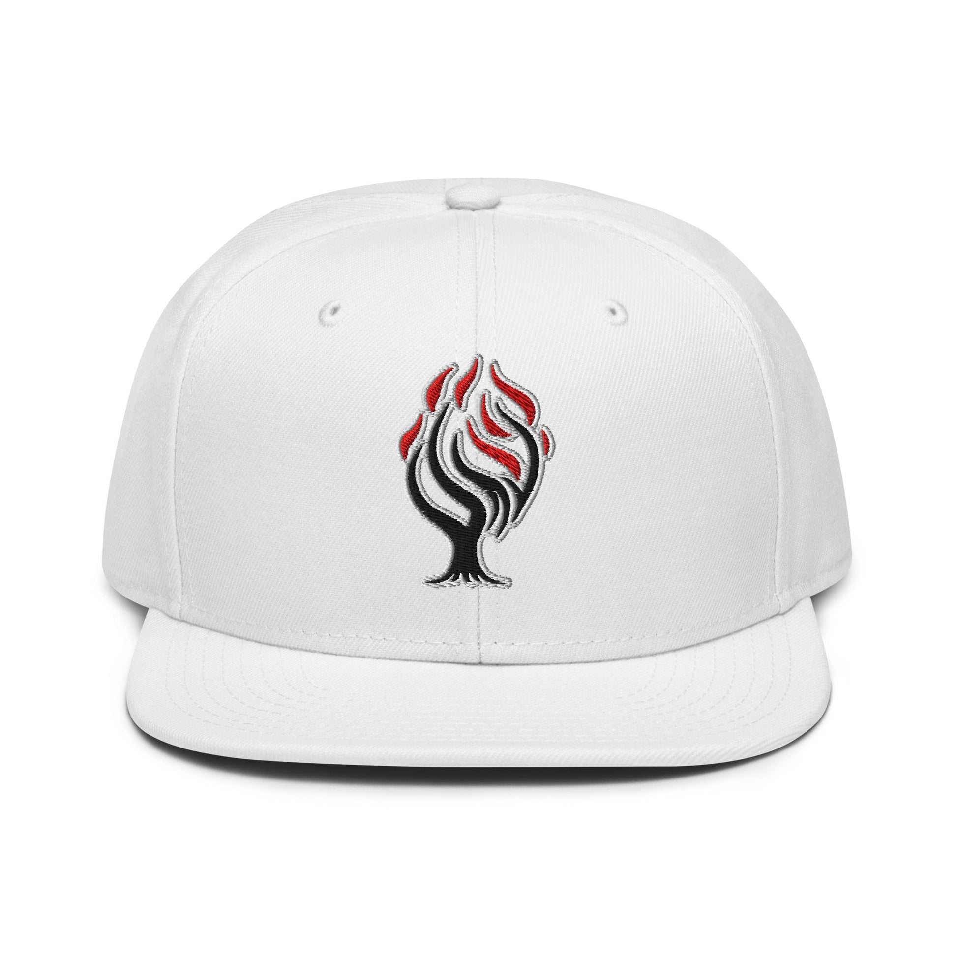 Burning Bush Flat Embroidered Snapback - Inken Image