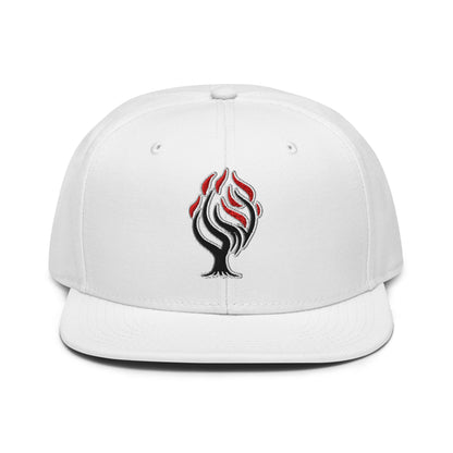 Burning Bush Flat Embroidered Snapback - Inken Image