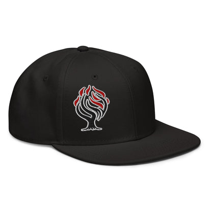 Burning Bush Flat Embroidered Snapback - Inken Image