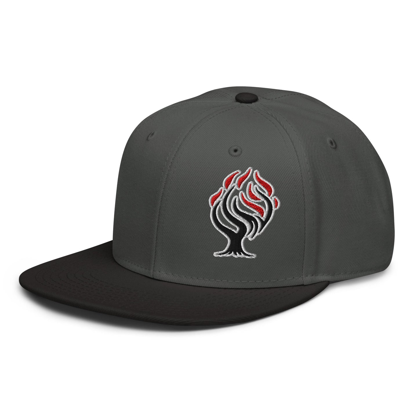Burning Bush Flat Embroidered Snapback - Inken Image