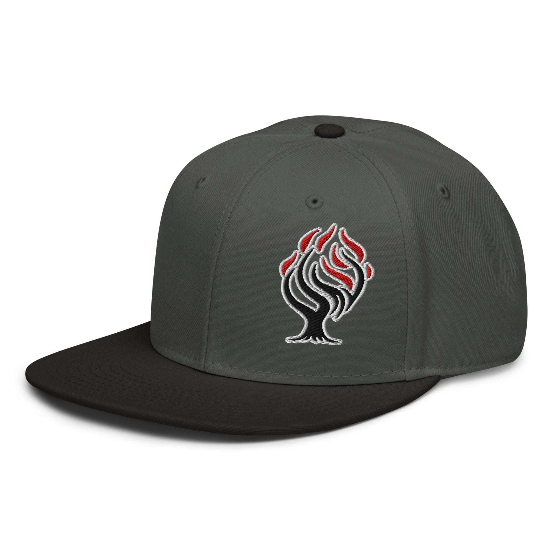 Burning Bush Flat Embroidered Snapback - Inken Image