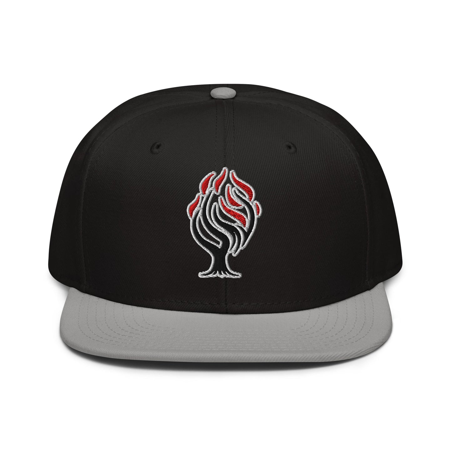 Burning Bush Flat Embroidered Snapback - Inken Image