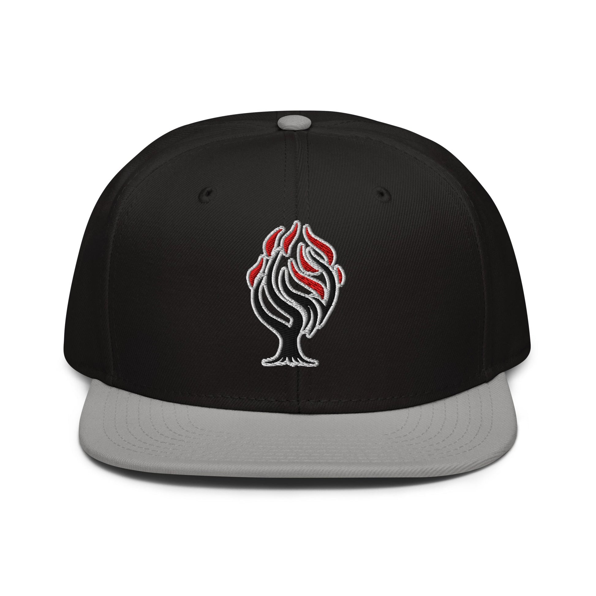 Burning Bush Flat Embroidered Snapback - Inken Image