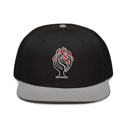 Burning Bush Flat Embroidered Snapback - Inken Image