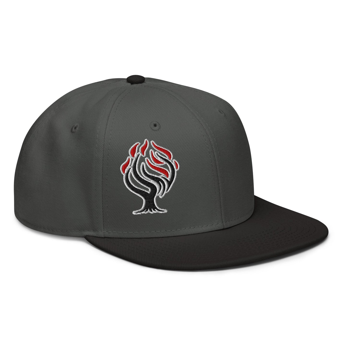 Burning Bush Flat Embroidered Snapback - Inken Image