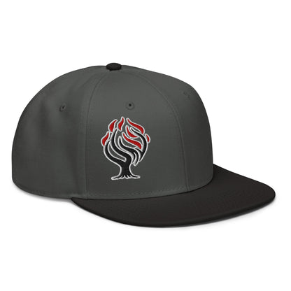 Burning Bush Flat Embroidered Snapback - Inken Image
