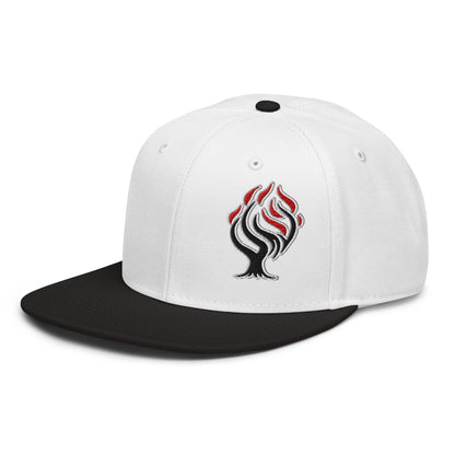 Burning Bush Flat Embroidered Snapback - Inken Image