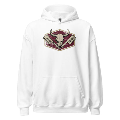 Carne Diem Bull Skull Meat Eater Emblem Hoodie - Inken Image
