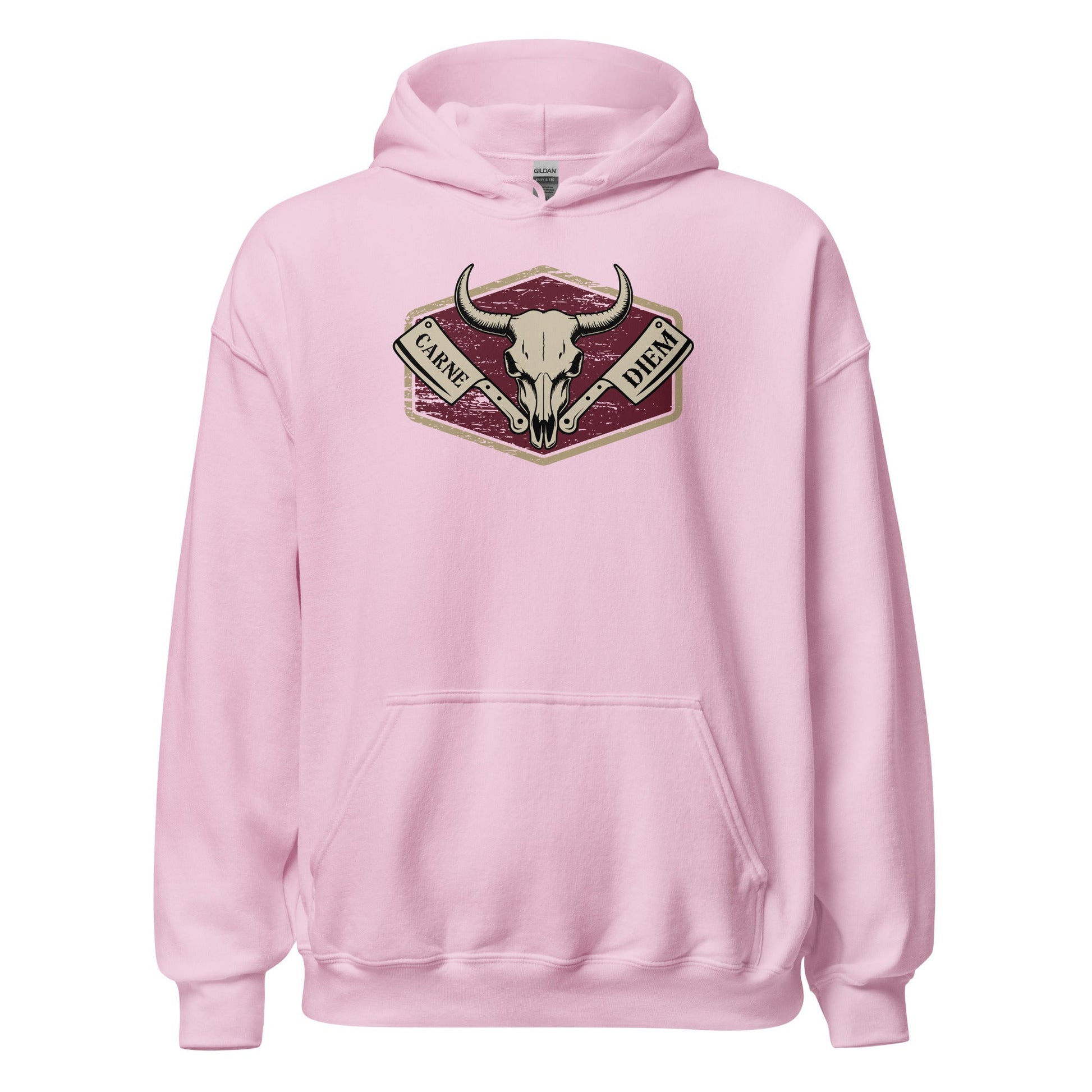 Carne Diem Bull Skull Meat Eater Emblem Hoodie - Inken Image