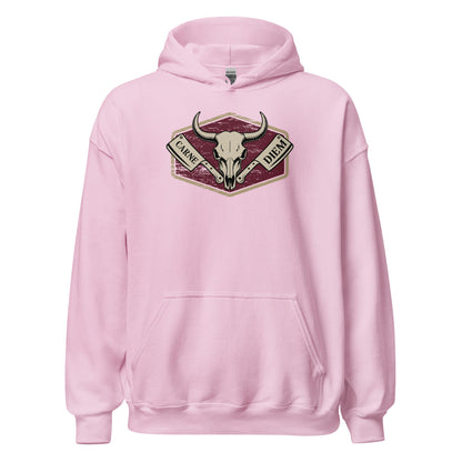 Carne Diem Bull Skull Meat Eater Emblem Hoodie - Inken Image