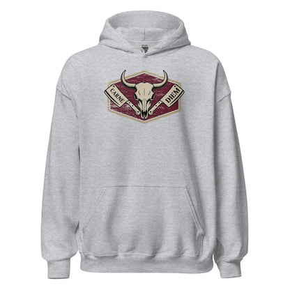 Carne Diem Bull Skull Meat Eater Emblem Hoodie - Inken Image